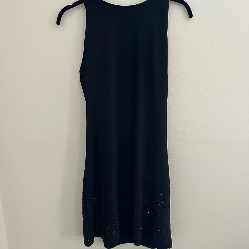 WHBM Black Embellished Sleeveless Sheath Dress